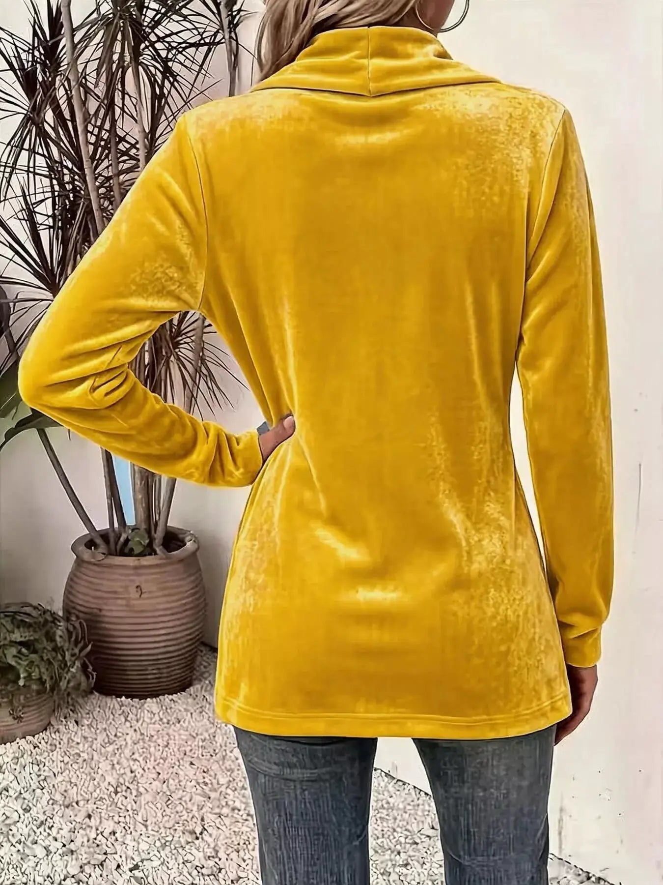Full Size Velvet Open-Front Cardigan Plus Size by Trendsi