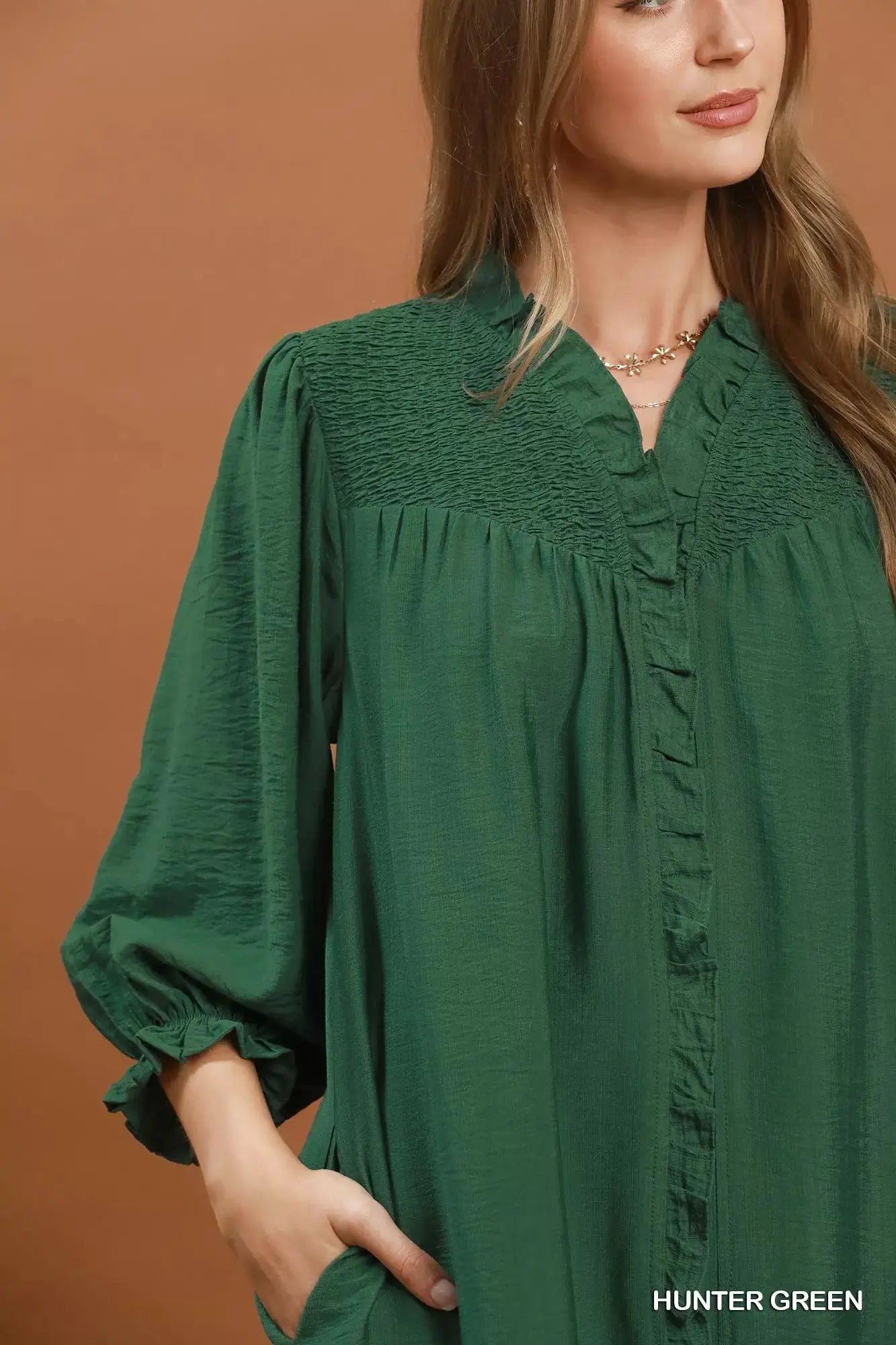 Umgee Smocked Ruffle Detail Tiered Mini Dress by Trendsi
