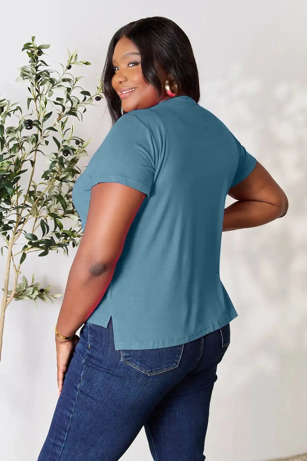 Basic Bae Full Size Round Neck Short Sleeve T-Shirt by Trendsi