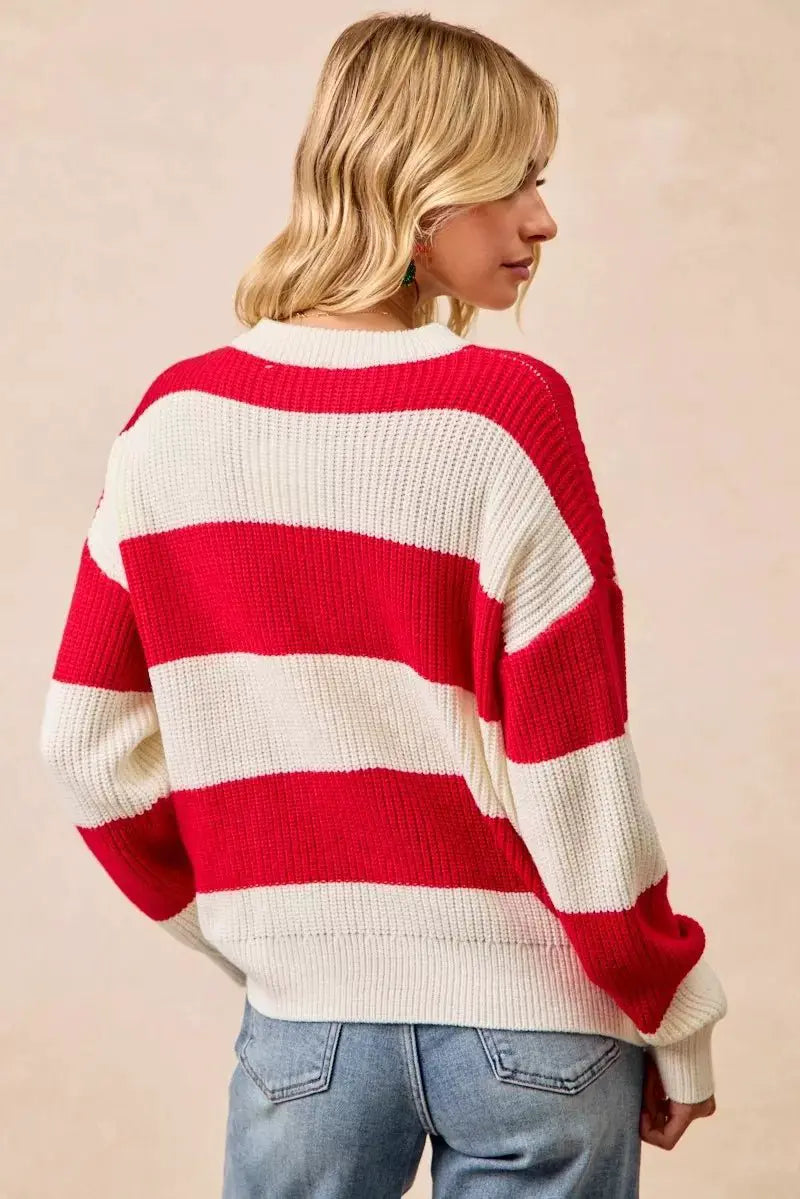 BiBi Christmas Merry Lettering Sweater by Trendsi