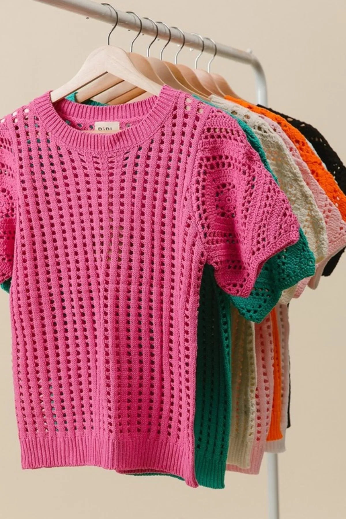 BiBi Crochet Lace Top With Puff Sleeves - Bitsy Gypsy Boutique