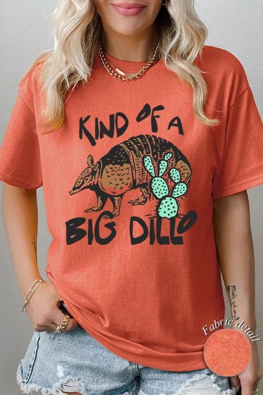 Big Dillo Armadillo Graphic Heavy Cotton Tee - Bitsy Gypsy Boutique