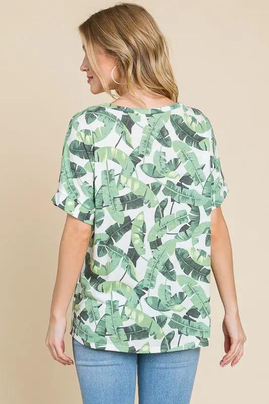 BOMBOM Lightweight Printed Round Neck Short Sleeve T-Shirt by Trendsi