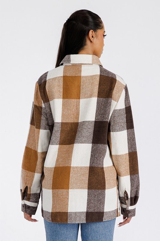 Boyfriend Oversized Soft Flannel Shacket - Bitsy Gypsy Boutique