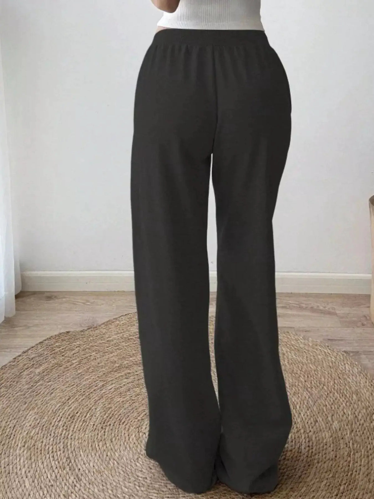 Drawstring Wide Leg Pants by Trendsi