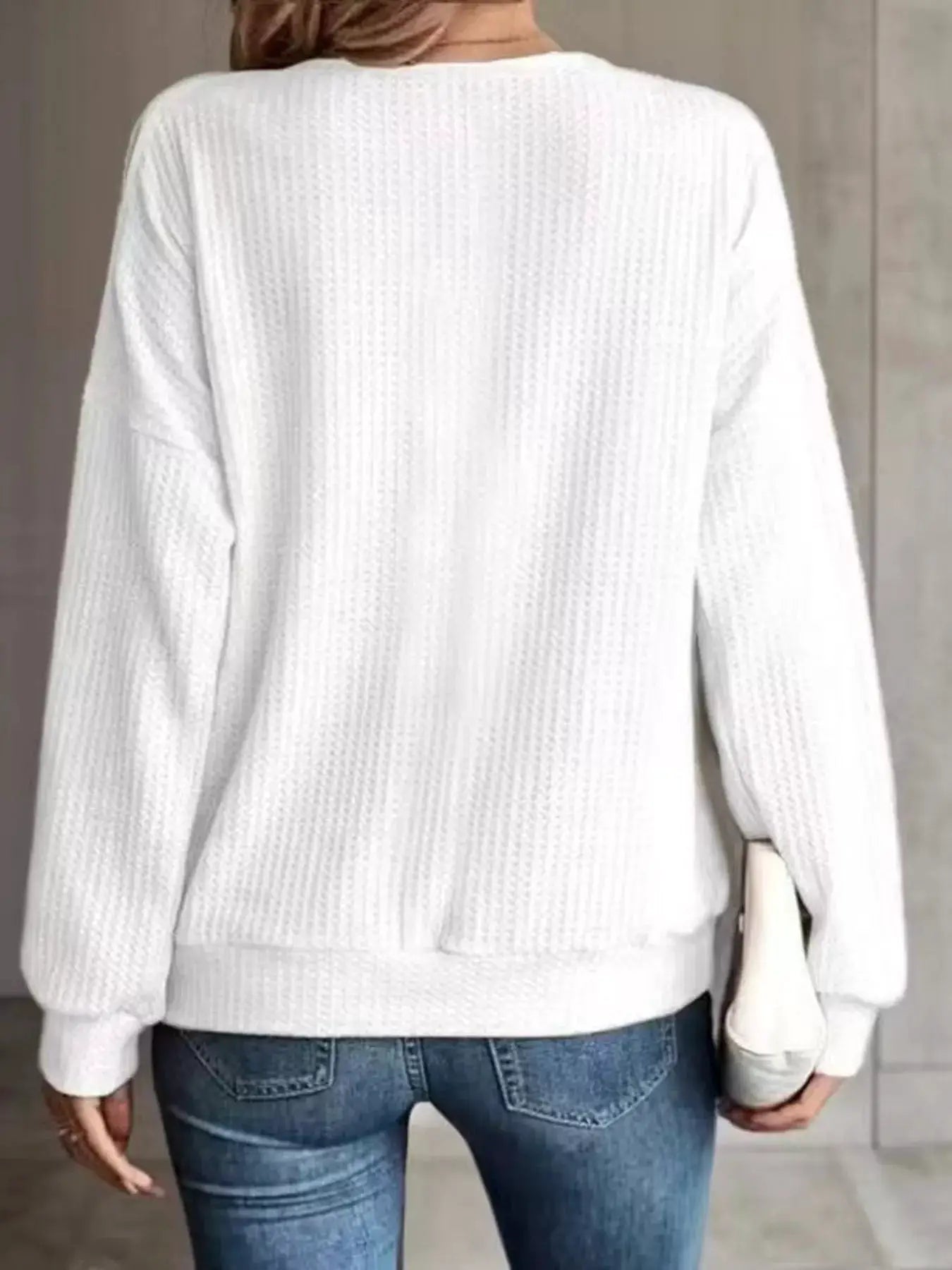 Solid Color Cold Shoulder Long Sleeve T-Shirt by Trendsi
