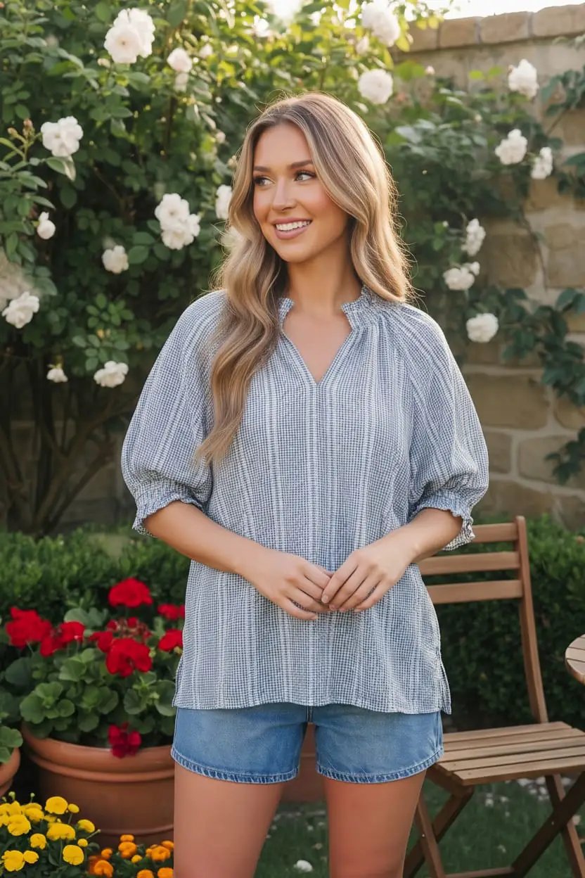 Easy Does It Puff Sleeve Blouse by JODIFL