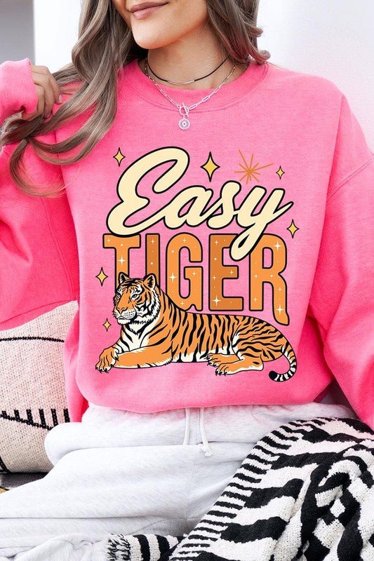 Easy Tiger Graphic Fleece Sweatshirts - Bitsy Gypsy Boutique
