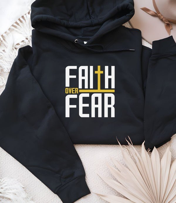 Faith over Fear Graphic Hoodie - Bitsy Gypsy Boutique