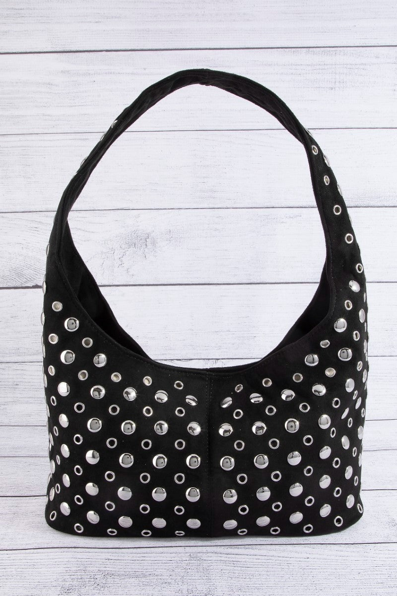 Fame Multi Rivet Studded Shoulder Bag - Bitsy Gypsy Boutique