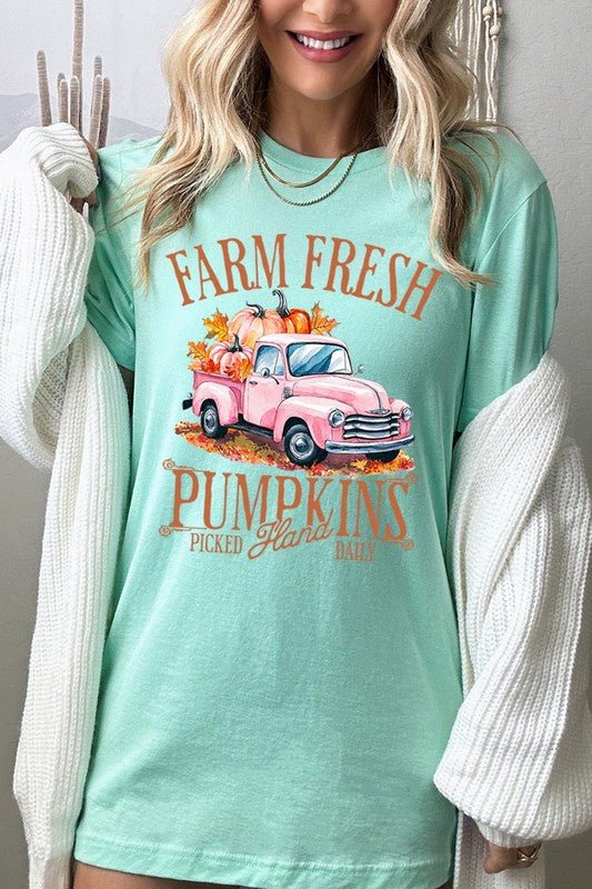 Farm Fresh Pumpkins Truck Graphic Tee - Bitsy Gypsy Boutique