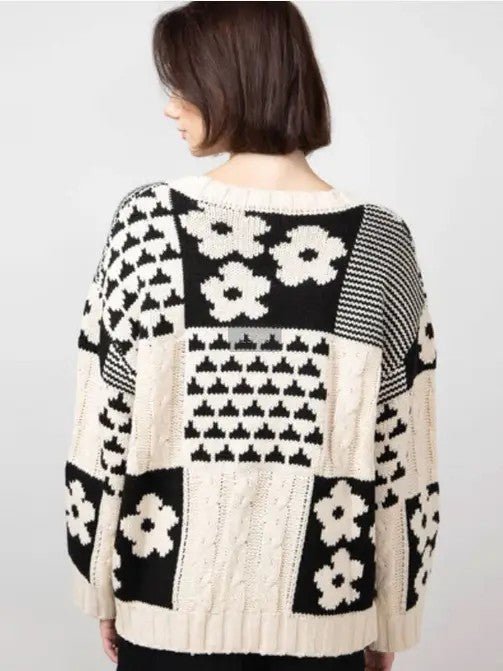 Floral Knit Sweater - Bitsy Gypsy Boutique
