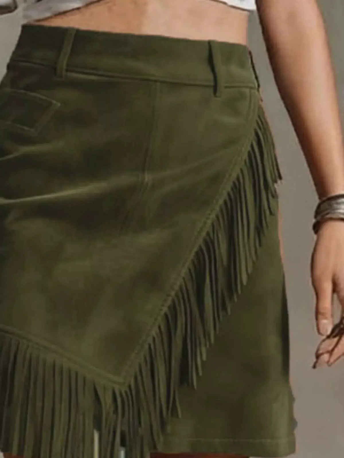 Fringed Wrap Mini Skirt - Bitsy Gypsy Boutique