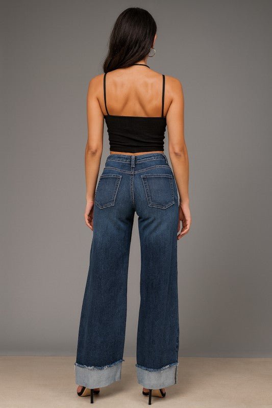 Gary Low Rise Cuffed Jean - Monterey Wash - Bitsy Gypsy Boutique
