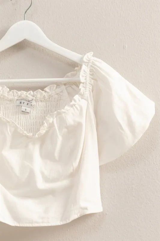 HYFVE Puff Sleeve Sweetheart Neck Top - Bitsy Gypsy Boutique