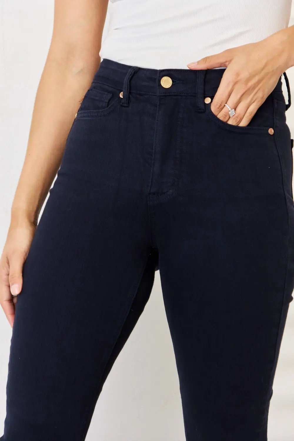Judy Blue Full Size Garment Dyed Tummy Control Skinny Jeans by Trendsi