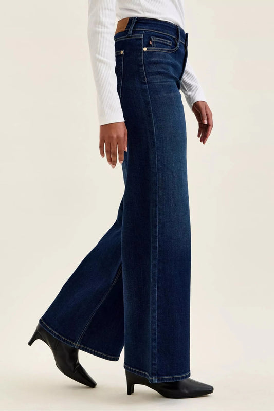Judy Blue High-Waisted Wide-Leg Dark Wash Jeans - Bitsy Gypsy Boutique