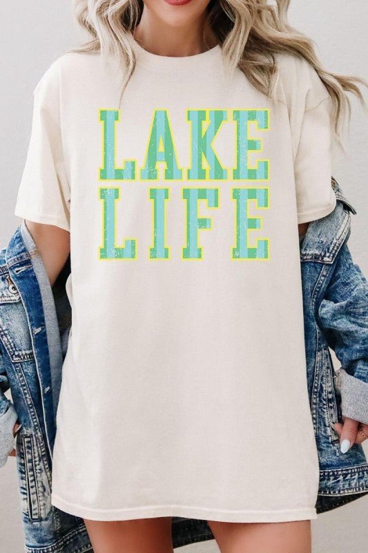 Lake Life Graphic Heavy Cotton Tee - Bitsy Gypsy Boutique