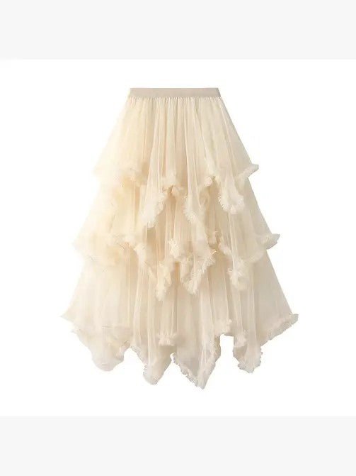 Layered Mesh High Waist Skirt - Bitsy Gypsy Boutique