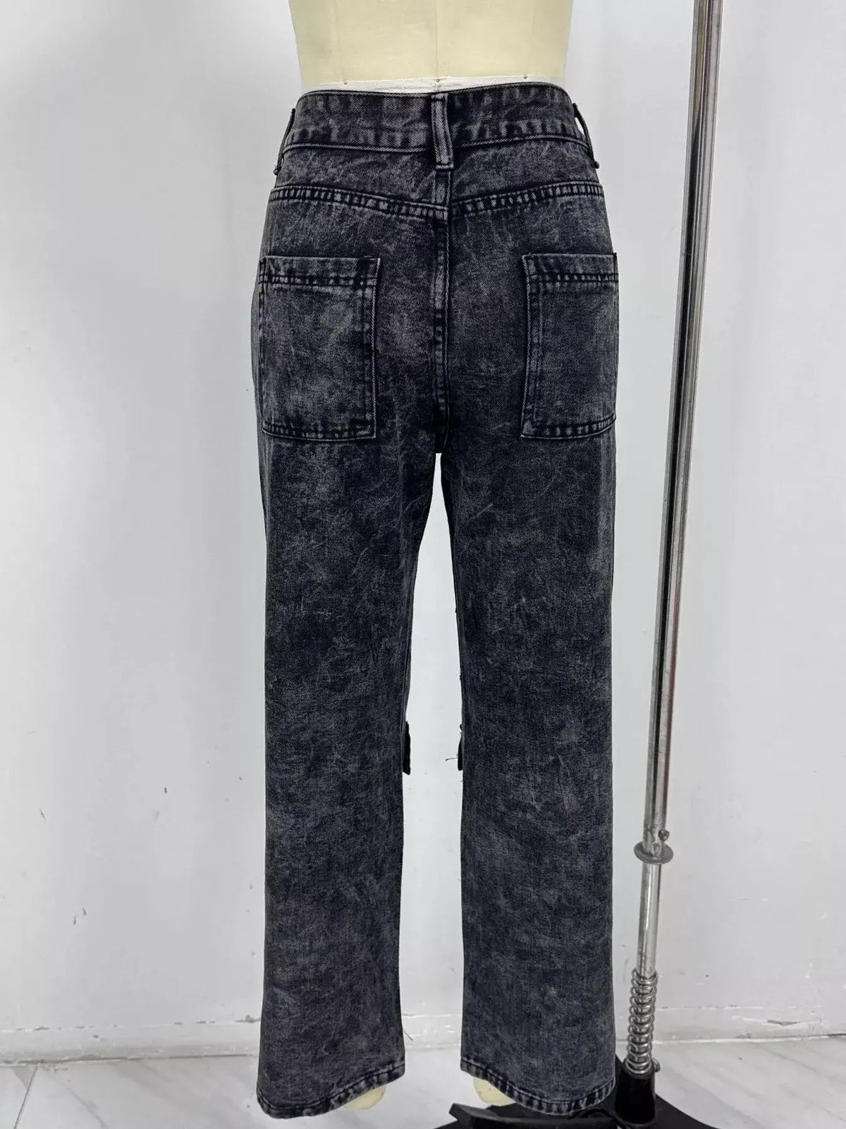 Light Wash High Waisted Wide Leg Cargo Jeans - Bitsy Gypsy Boutique