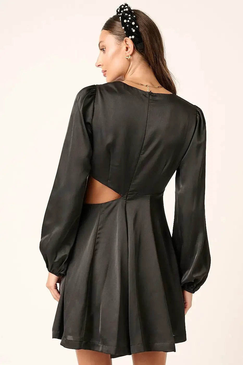 Mittoshop Satin Side Cutout Detail Mini Dress by Trendsi
