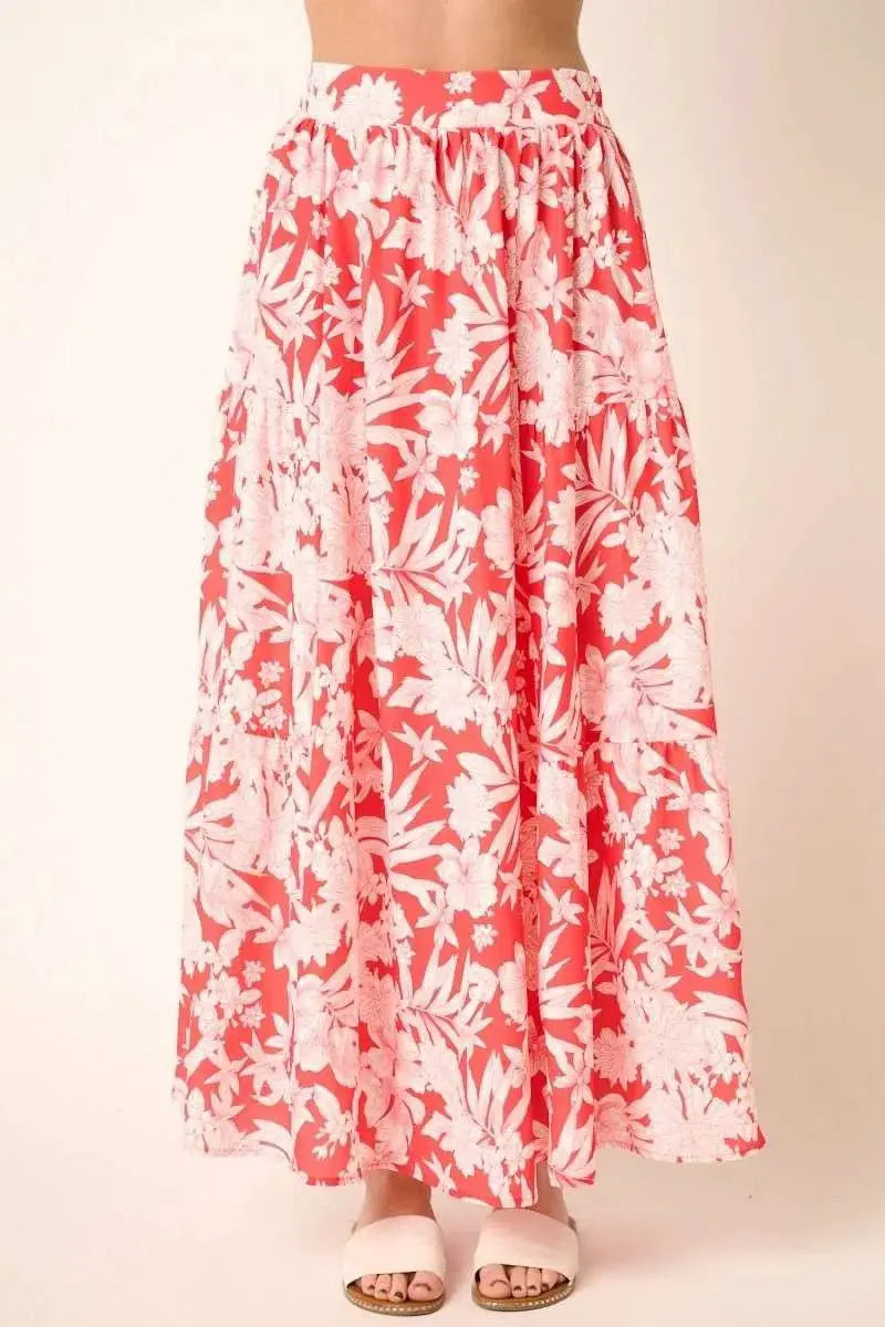 Mittoshop Tropical Print Top and Skirt Set by Trendsi