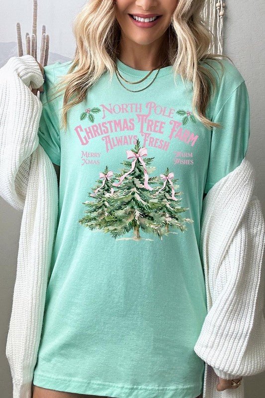 North Pole Christmas Tree Farm Graphic Tee - Bitsy Gypsy Boutique