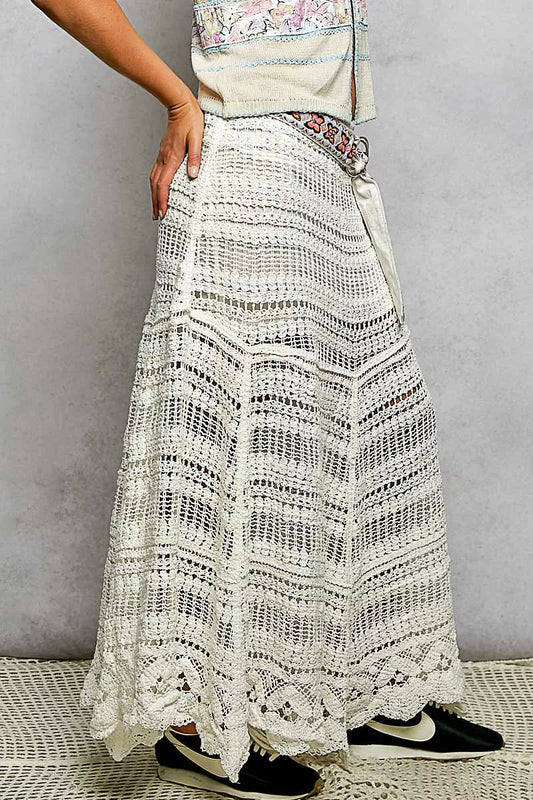 POL Boho Crochet Knit Maxi Skirt - Bitsy Gypsy Boutique