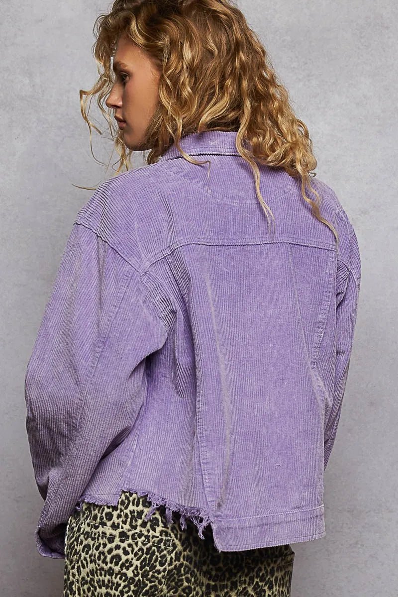 POL Button Down Corduroy Trucker Jacket - Bitsy Gypsy Boutique