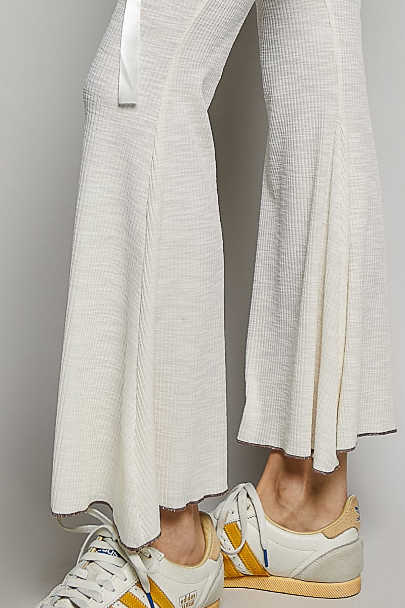 POL Drawstring Textured Ribbed Knit Pants - Bitsy Gypsy Boutique