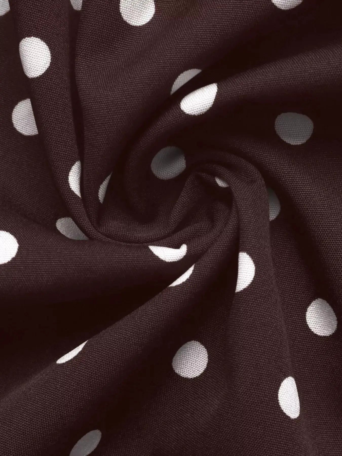 Polka Dot Long Sleeve Shirt Dress by Trendsi