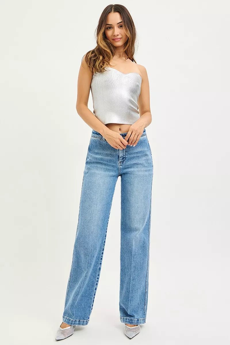RISEN Slouchy Straight Jeans - Bitsy Gypsy Boutique