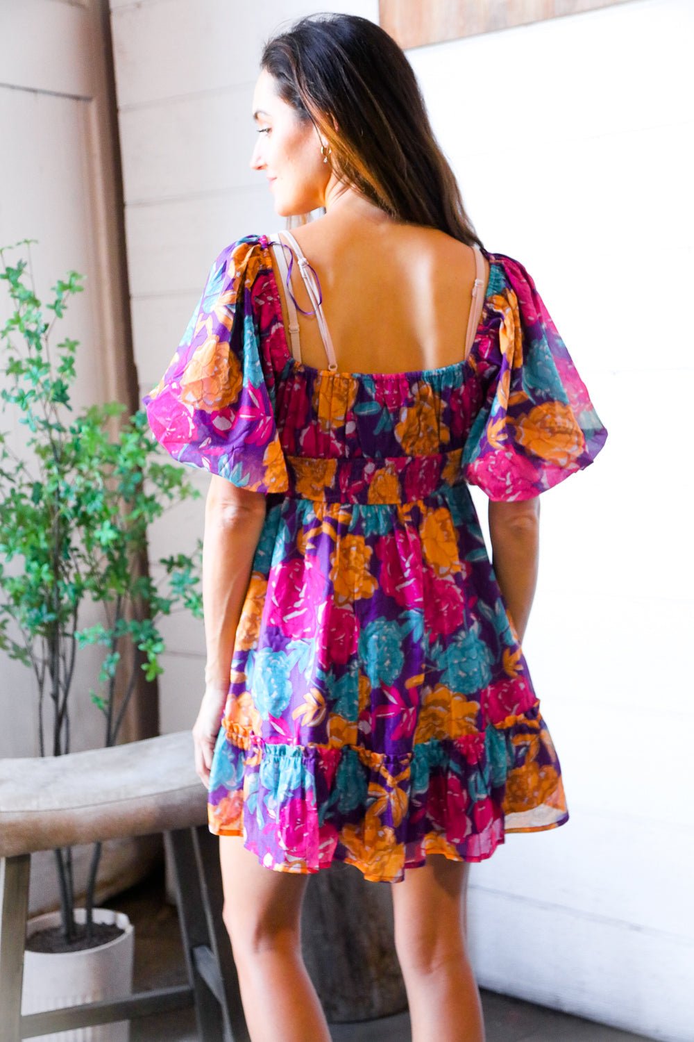 Rosewood Romance Banded Surplice Dress - Bitsy Gypsy Boutique