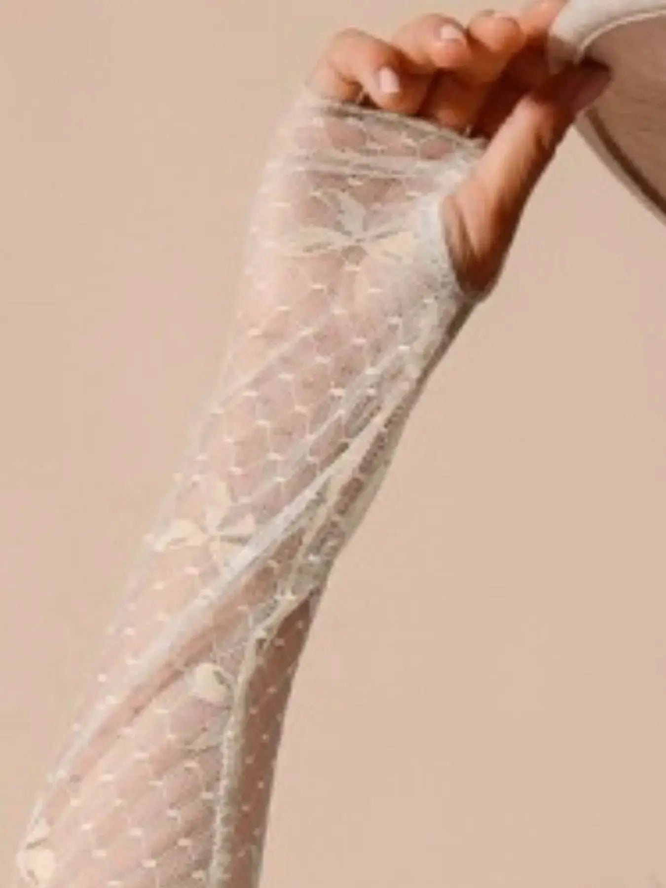SO ME Bow Ribbon Pattern Sheer Lace Top by Trendsi