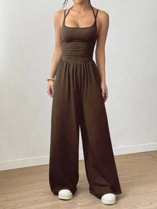 Spaghetti Strap Wide-Leg Jumpsuit by Trendsi