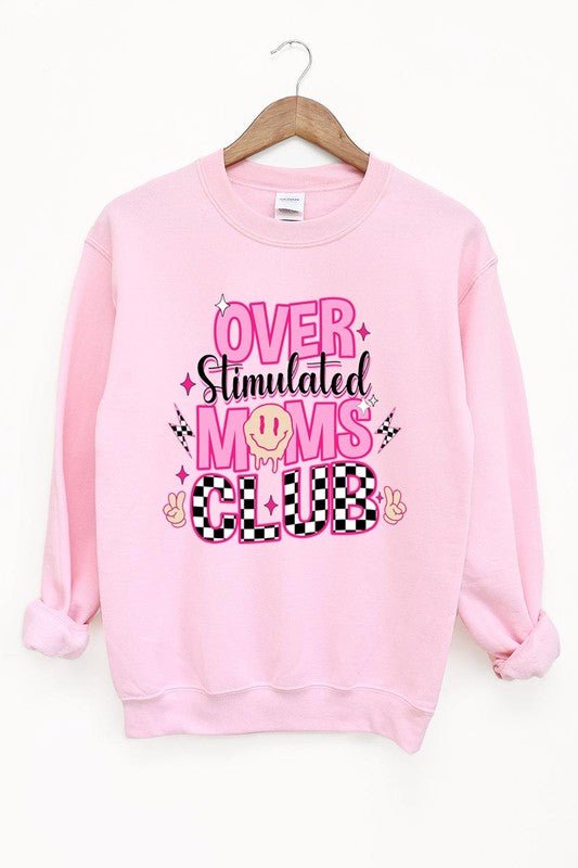 Stimulated Moms Club Graphic Fleece Sweatshirts - Bitsy Gypsy Boutique