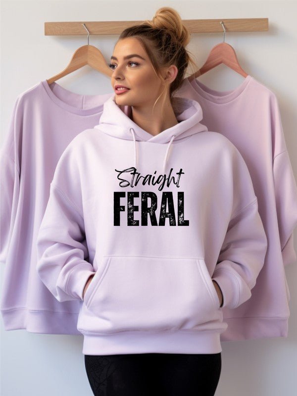 Straight Feral Graphic Hoodie - Bitsy Gypsy Boutique