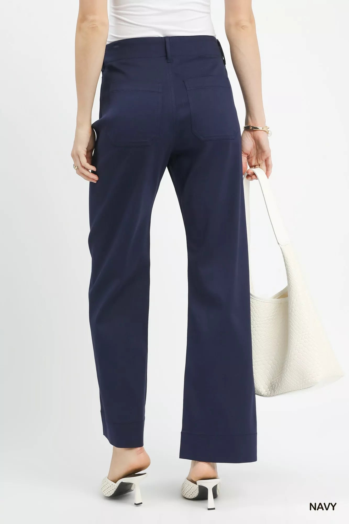 Umgee Button Stretched Pants - Bitsy Gypsy Boutique