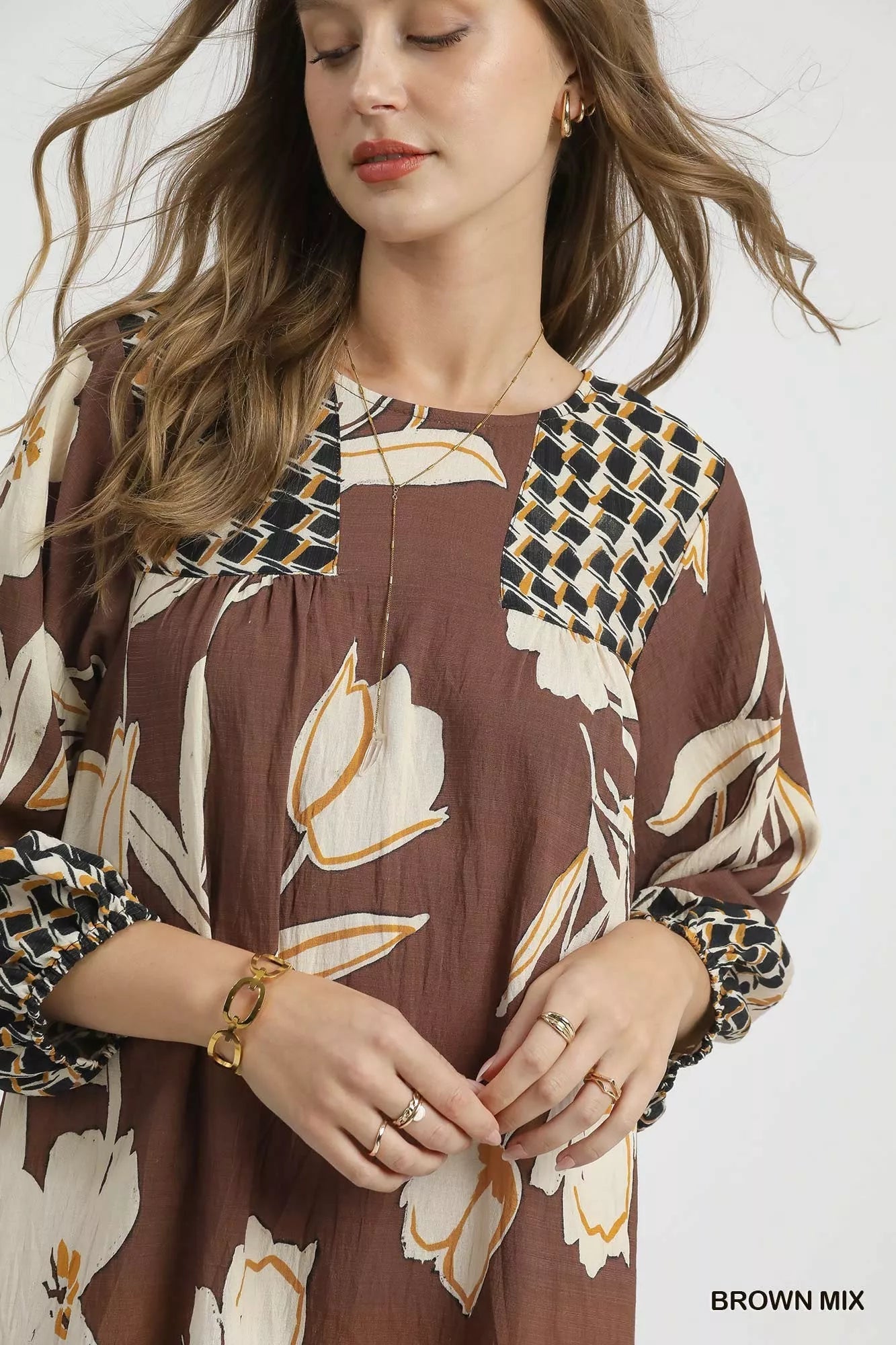 Umgee Floral High - Low Babydoll Dress - Bitsy Gypsy Boutique