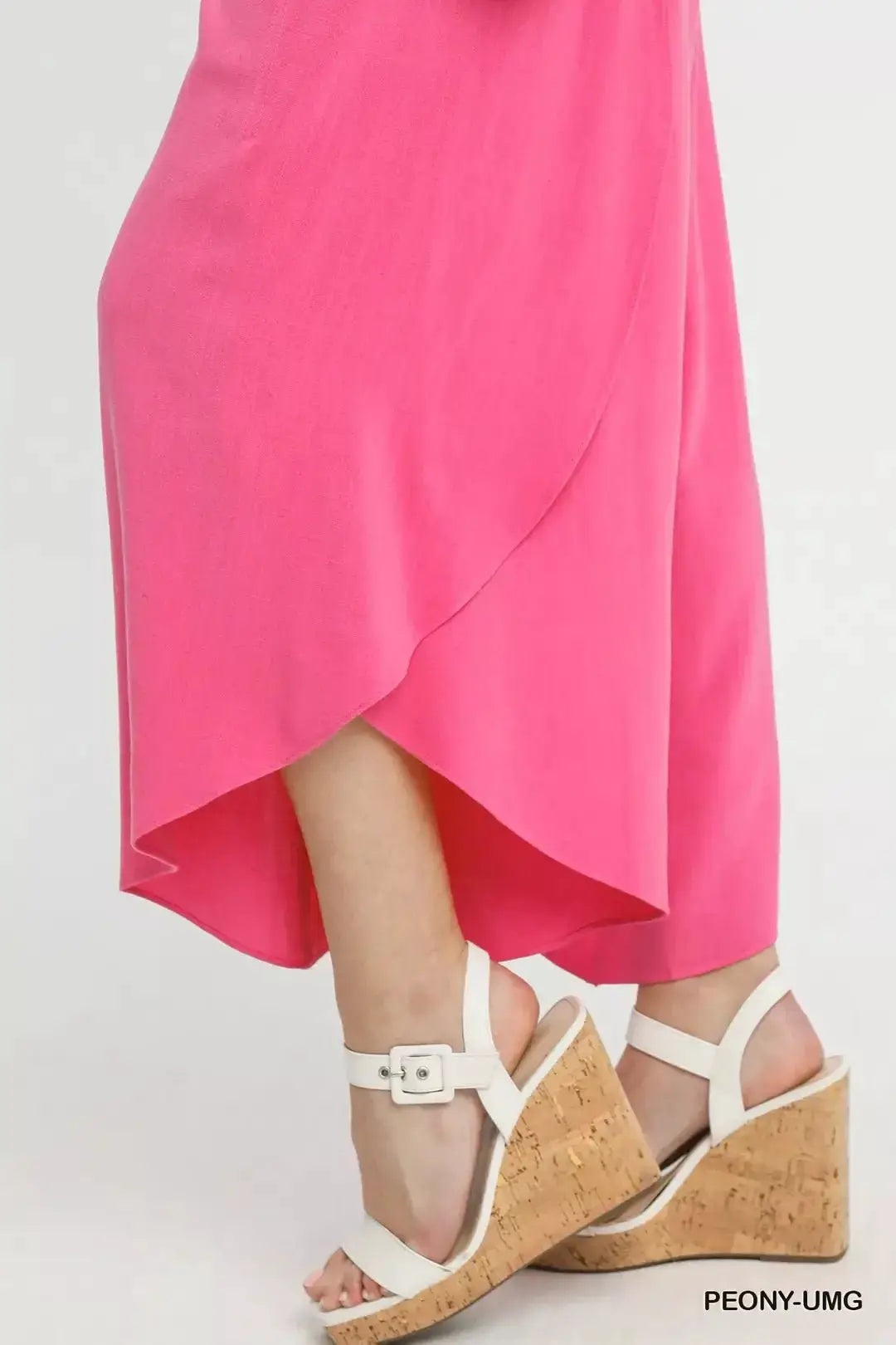 Umgee Flowy Asymmetrical Hem Wide Leg Pants by Trendsi