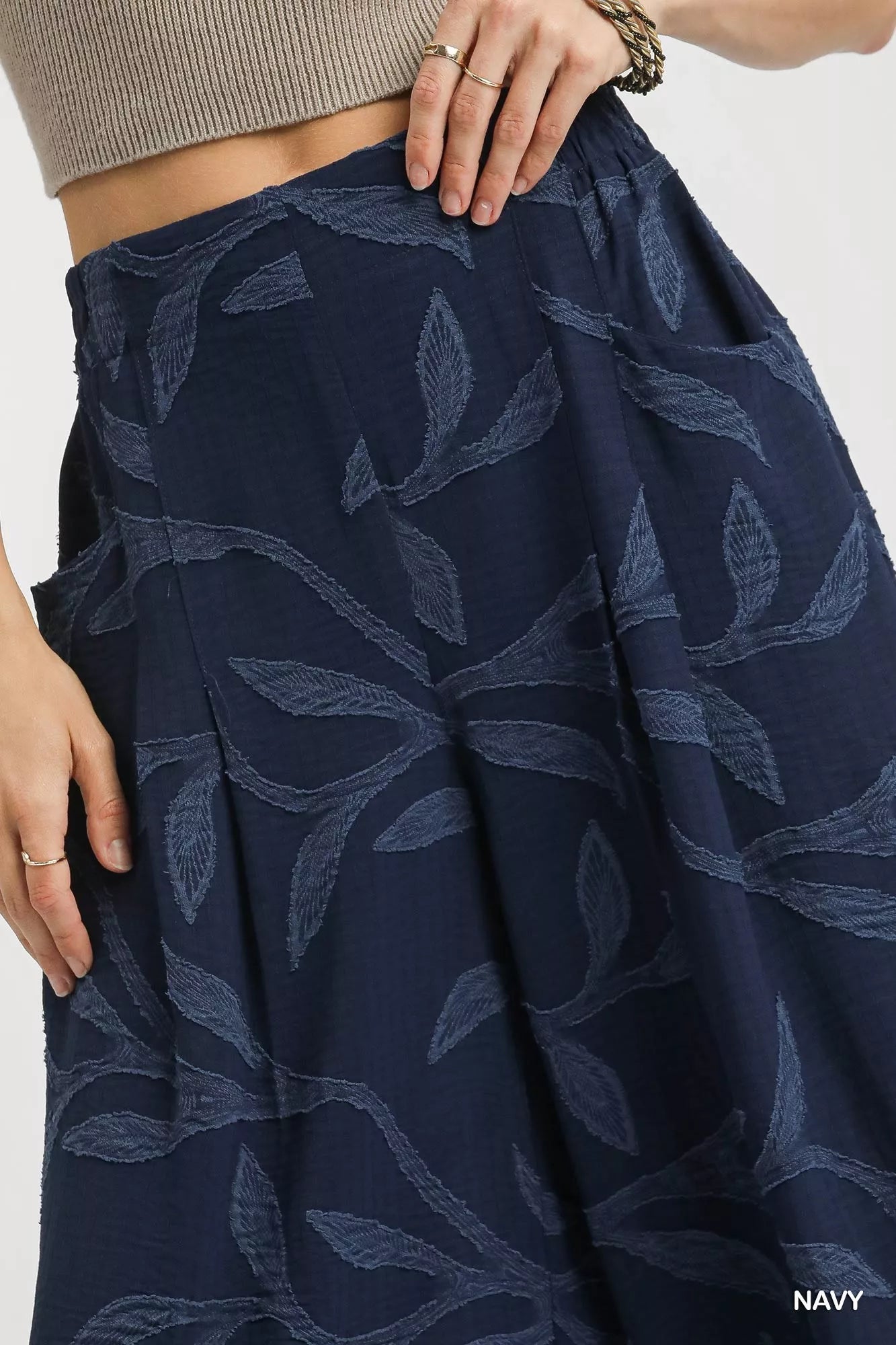 Umgee Jacquard Wide - Leg Pants - Bitsy Gypsy Boutique