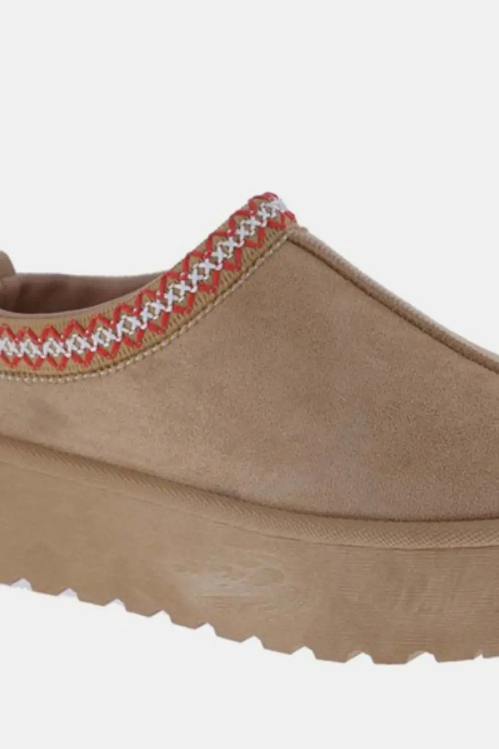 Weeboo Platform Embroidered Trim Slip-On Boots by Trendsi