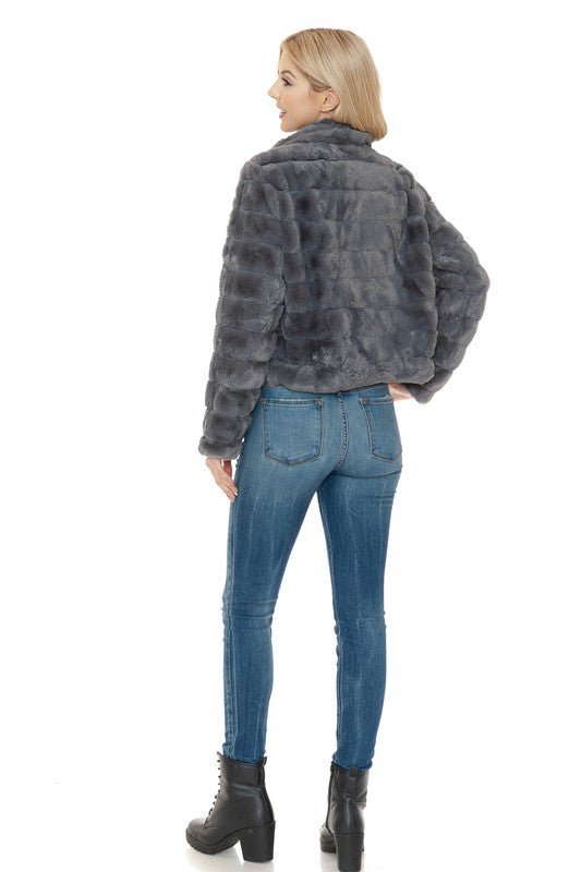 Women Faux Fur Jacket - Bitsy Gypsy Boutique