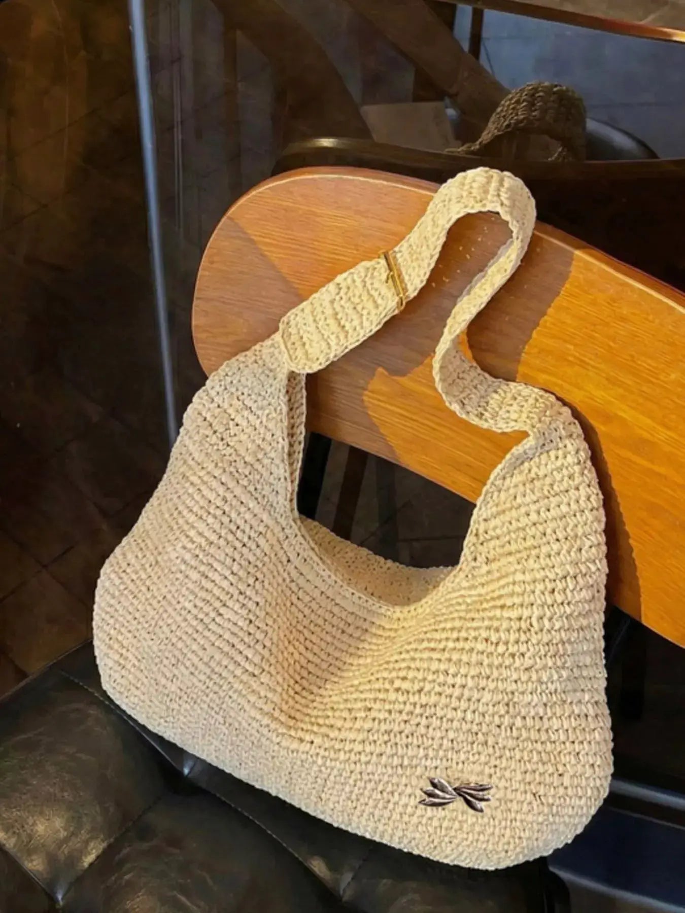 Woven Casual Beach Shoulder Bag by Trendsi