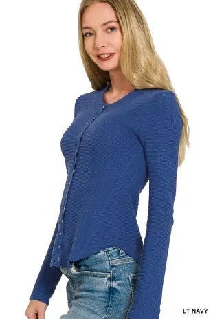 Zenana Double Knit Snap Button Shirts - Bitsy Gypsy Boutique