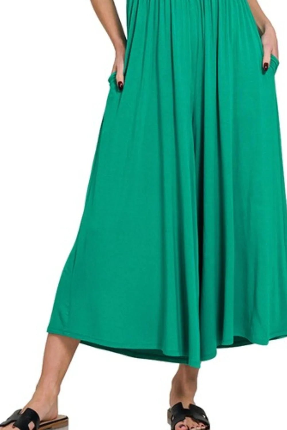 Zenana Double Layered Short Sleeve Jumpsuits - Bitsy Gypsy Boutique