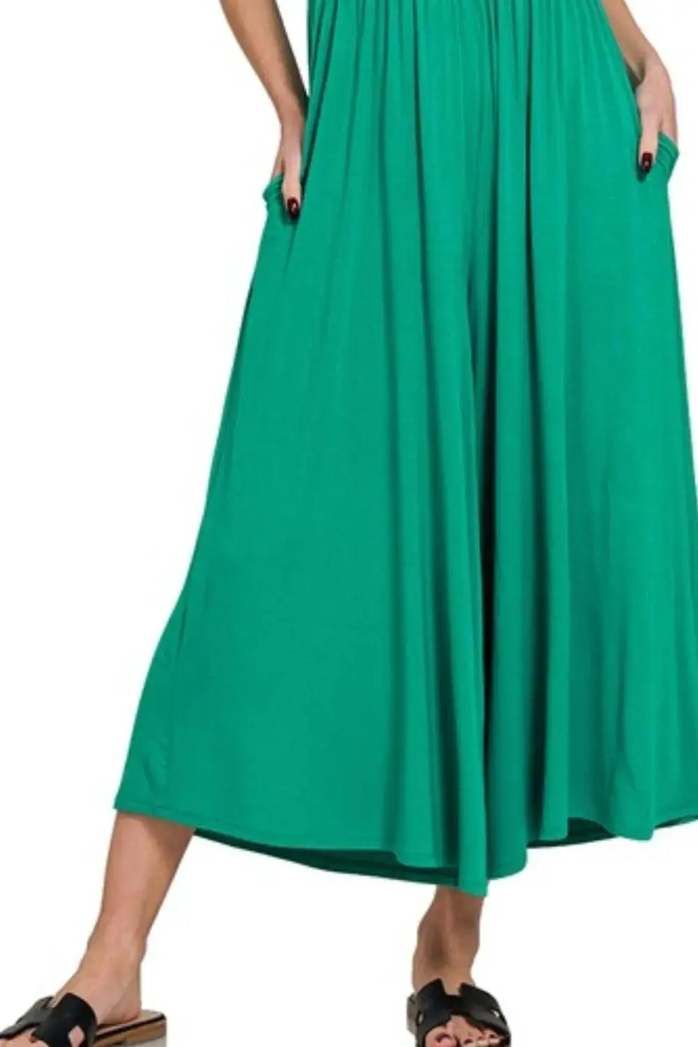 Zenana Double Layered Short Sleeve Jumpsuits by Trendsi
