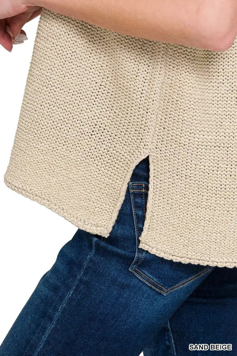 Zenana Oversized Crew Neck Sweater Vest by Trendsi