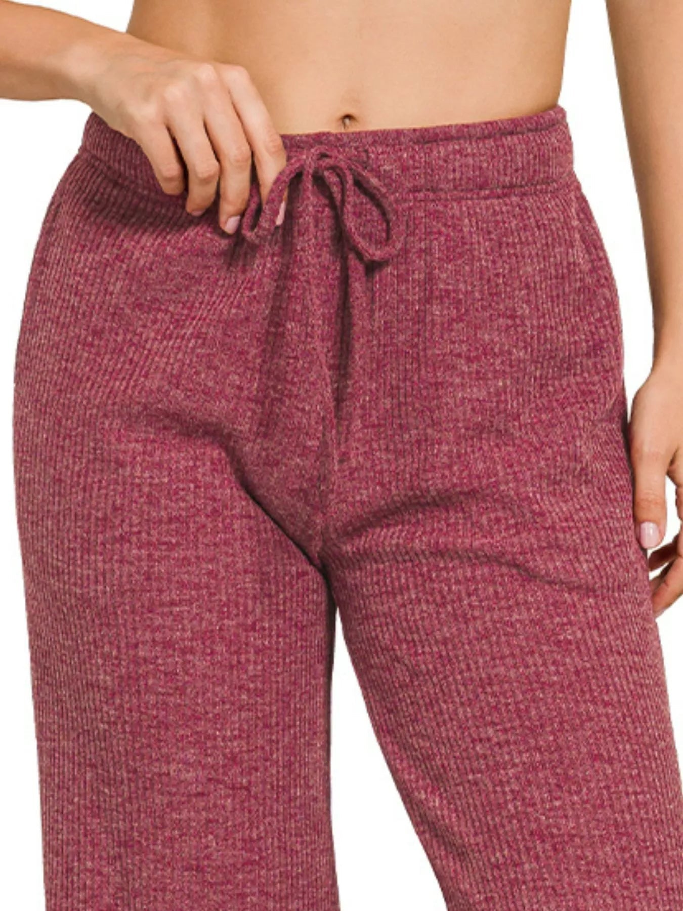Zenana Ribbed Drawstring Lounge Pants - Bitsy Gypsy Boutique