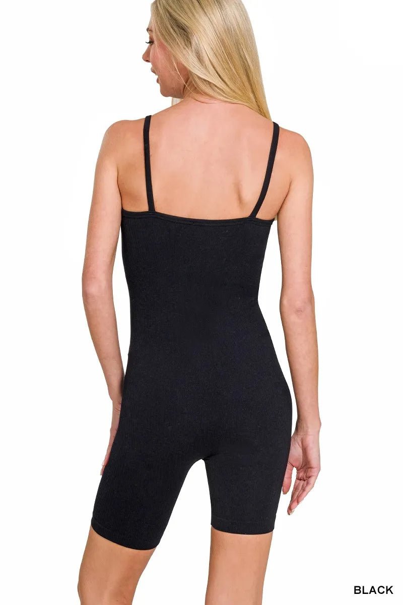Zenana Ribbed Seamless Bodysuit - Bitsy Gypsy Boutique